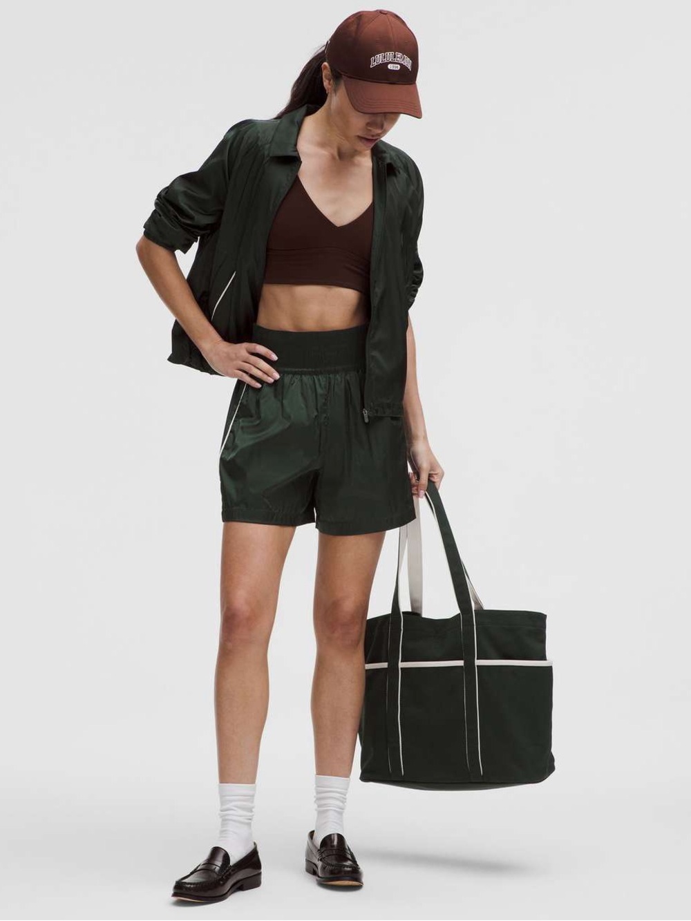 Lululemon Stretch Satin Nylon Zip Up